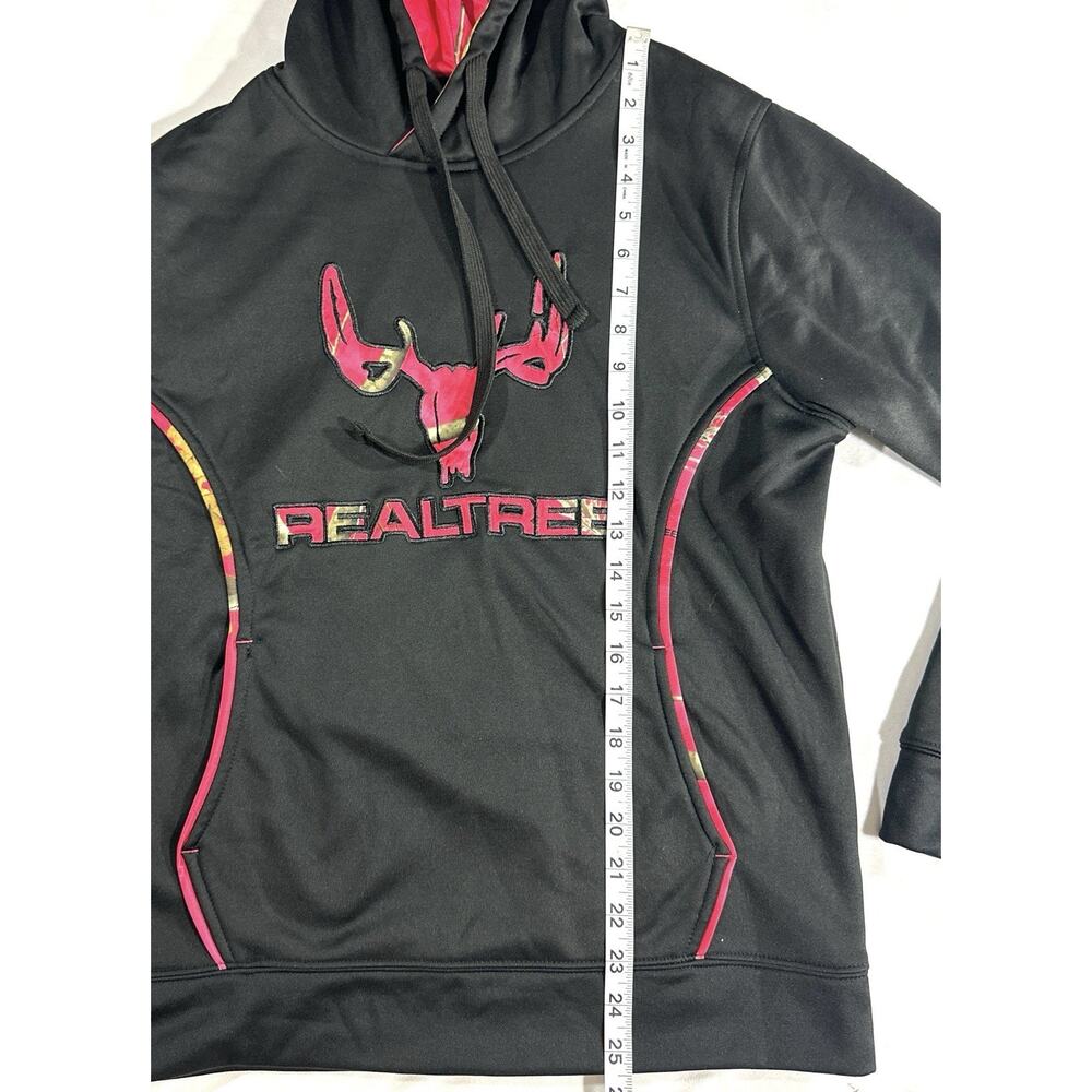 Realtree by Cottonwood Canyon Women’s Hoodie Small Black Pink Camo Logo Pullover - Picture 4 of 9